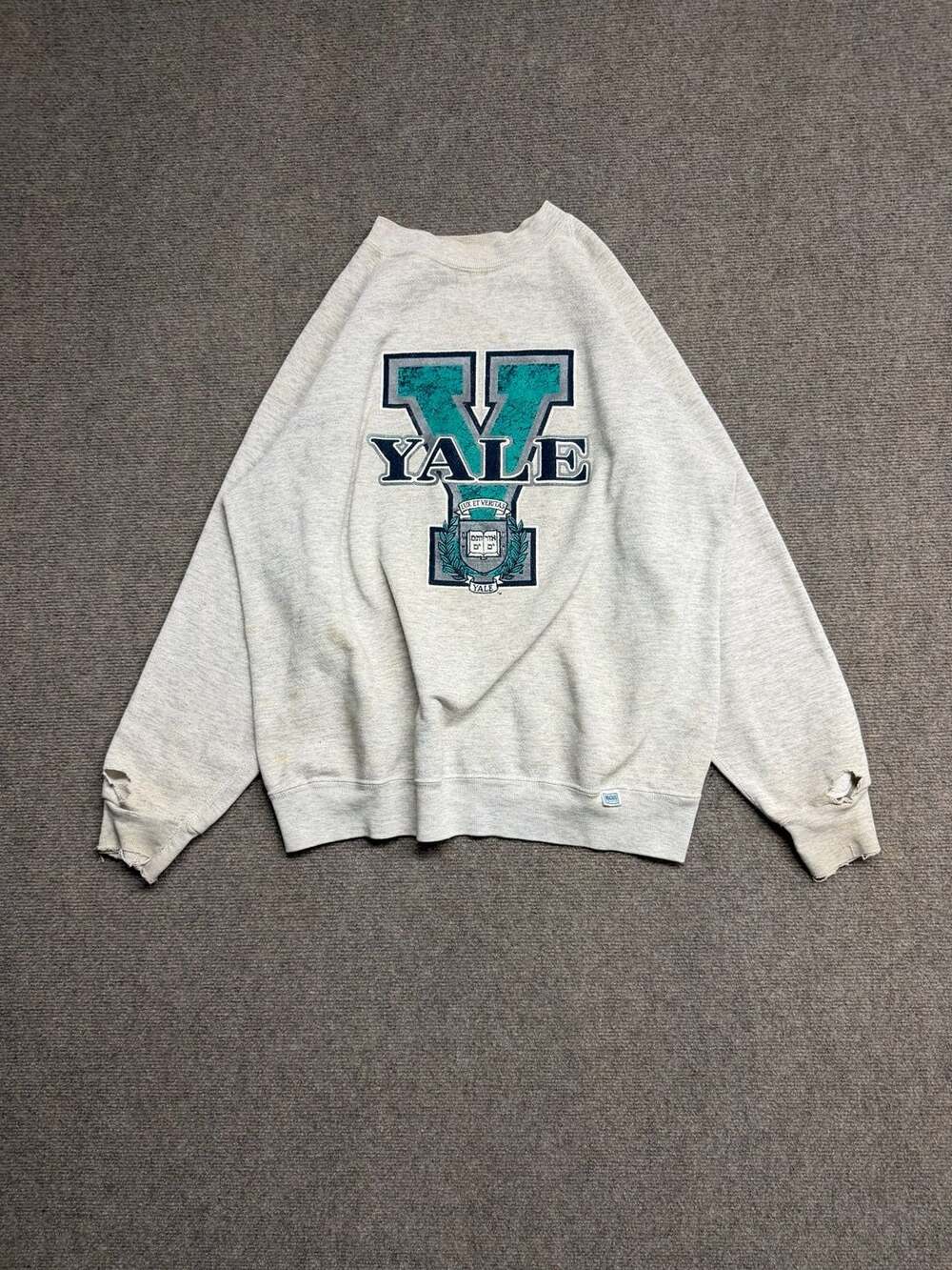 Discus Athletic Yale Sweatshirt Large Vintage Grey Collegiate